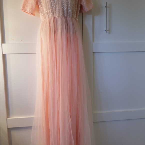 Sparkling Pink woman’s dress petal pink formal gown grad baby shower - Picture 3 of 8